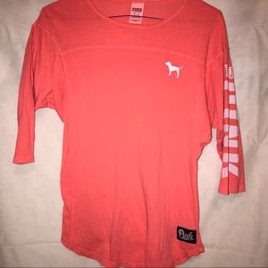 PINK Victoria's Secret Tops - 💰MAKE AN OFFER💰 PINK Coral Lightweight Shirt PINK Victoria's Secret Tops - 💰MAKE AN OFFER💰 PINK Coral Lightweight Shirt